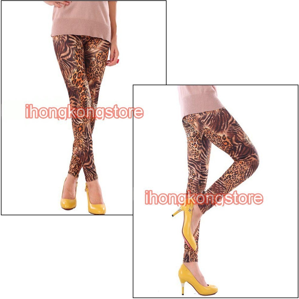 Sexy Womens Leopard Soft Stretch Leggings Pants Skinny Trousers Tights #8079-660