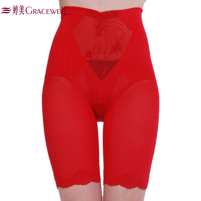 Shaper ultra-thin red abdomen drawing butt-lifting plastic pants body shaping pants
