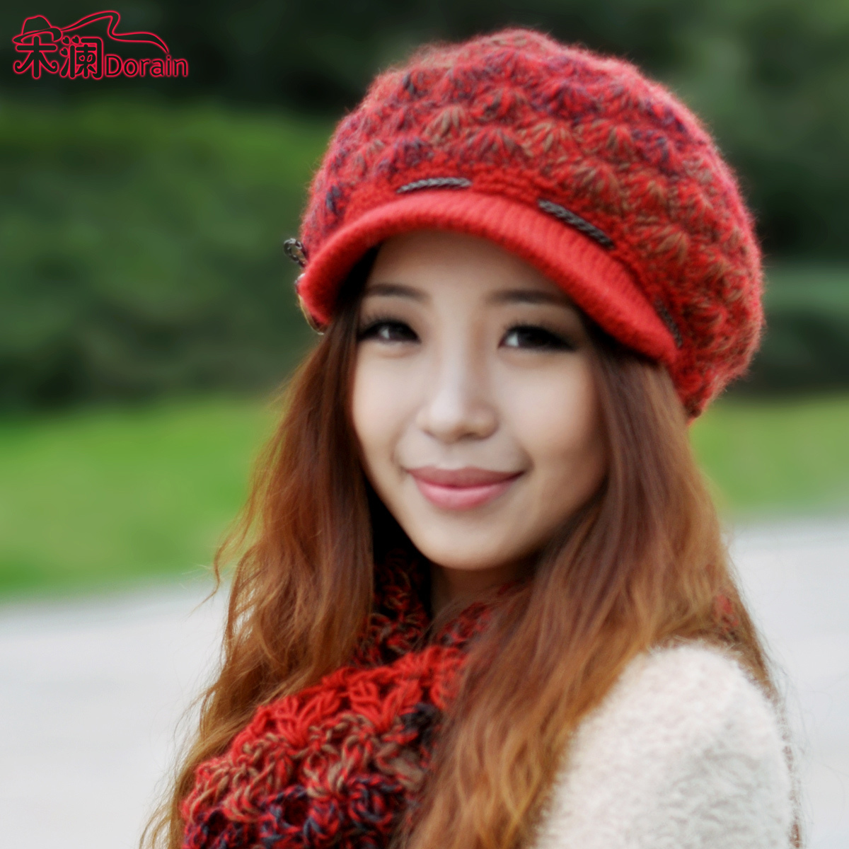 Sheep knitted hat scarf twinset hat female winter knitted hat women's hat winter Women women's t051