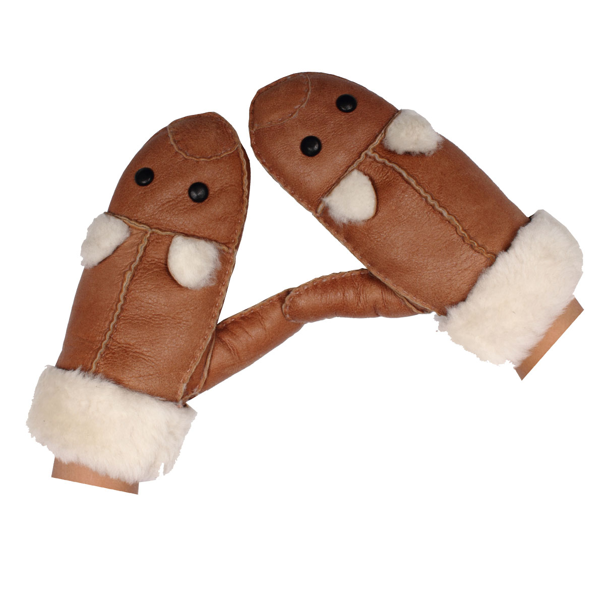 Sheepskin fur one piece gloves winter thermal gloves female genuine leather gloves women's mouse