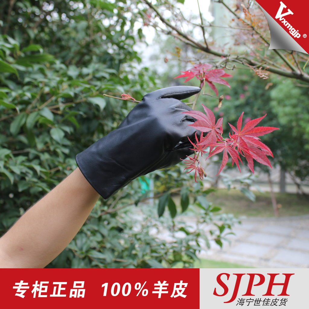 Sheepskin gloves genuine leather gloves women's winter thermal thickening sheepskin gloves