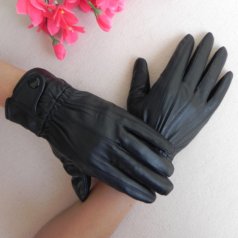 Sheepskin gloves women's genuine leather gloves