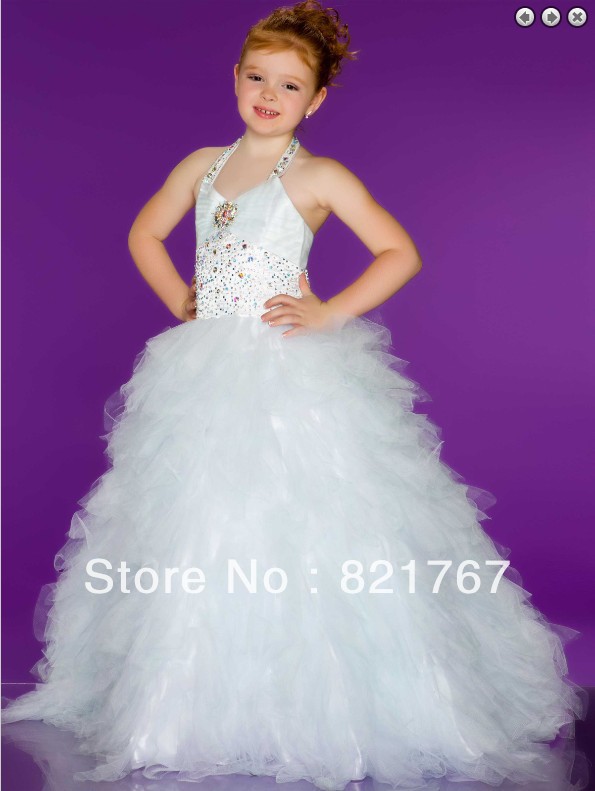 Sheer Illusion Full Sugar Pageant Dress By Mac Duggal Flower Girl Dresses 8189S