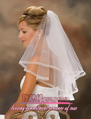 Sheer multi-layer comb belt bridal veil short veil design white wedding dress formal dress accessories veil Free Shipping