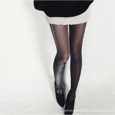 Shining stockings pantyhose Women silk Socks leggings Free shipping ,black color  w-4