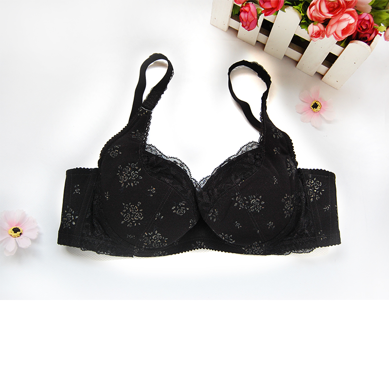Shining three-dimensional lace jacquard lace shoulder strap sexy push up bra aa22