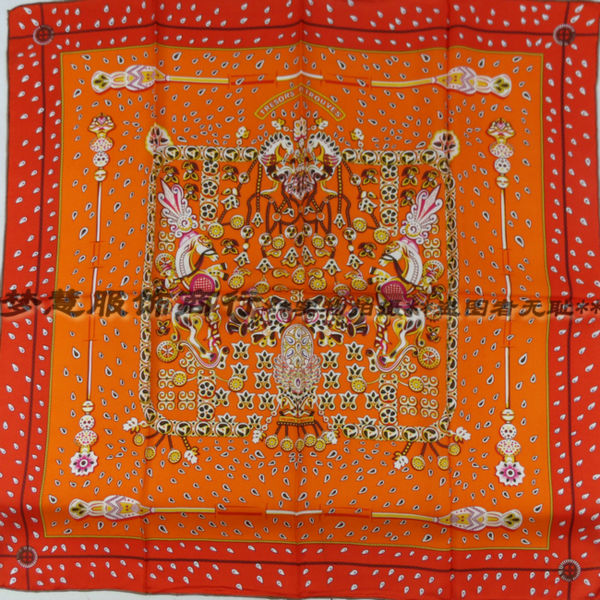 Shipping free ! 2013 New arrival orange " H" style,  hot sale 100% silk twill big square scarf,silk scarf for spring, autumn