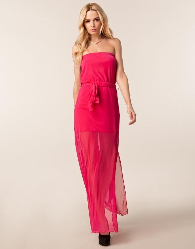 (Shipping Free!!) ASOS  Style Chiffon Floor-Length Dress/ Strapless Dress 3763