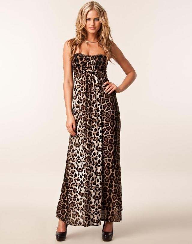 (Shipping Free!!) ASOS Style Leopard Maxi Dress/Crystal Cotton Dress3722