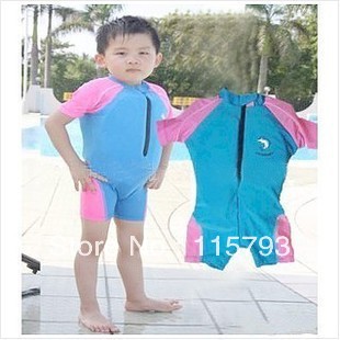 Shipping Free One piece male girl swimwear swim trunks life vest sun thermal 813