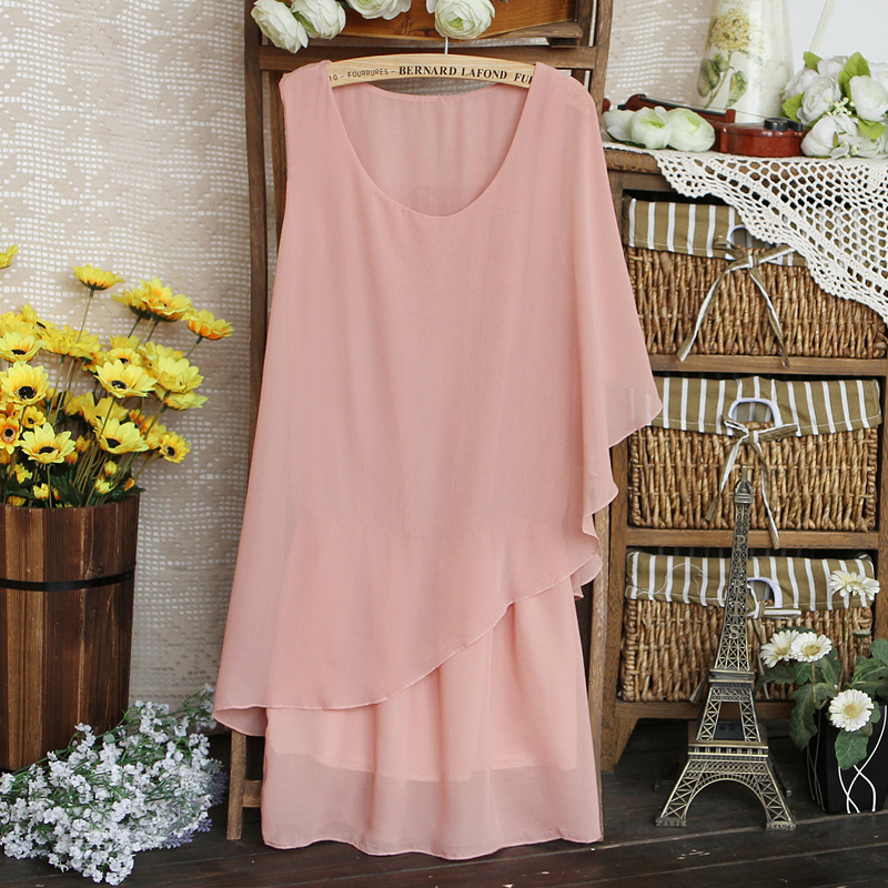 shirts - - 2012 spring and summer asymmetrical large cape slim waist ruffle chiffon shirt female