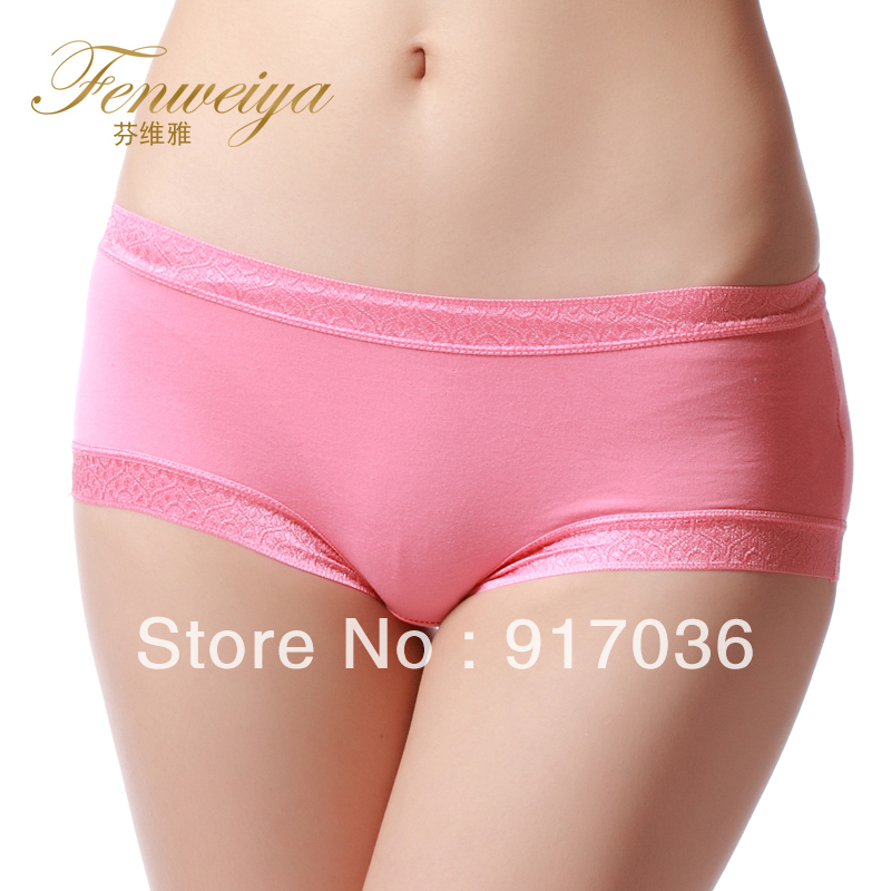 Shopmen panties breathable modal women's mid waist sexy boxer panties