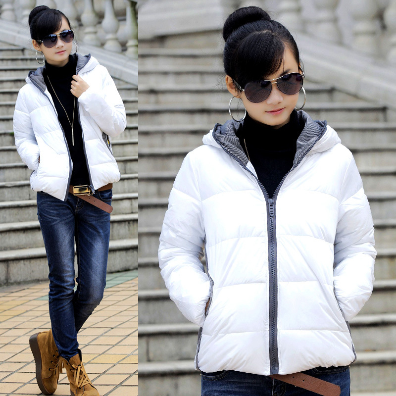 Short design down coat female 2012 down coat female down coat female solid color hooded