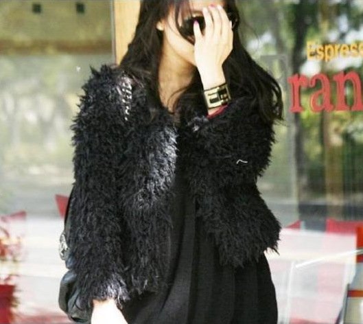 Short design faux berber velvet coat Vest jacket winter wear for women