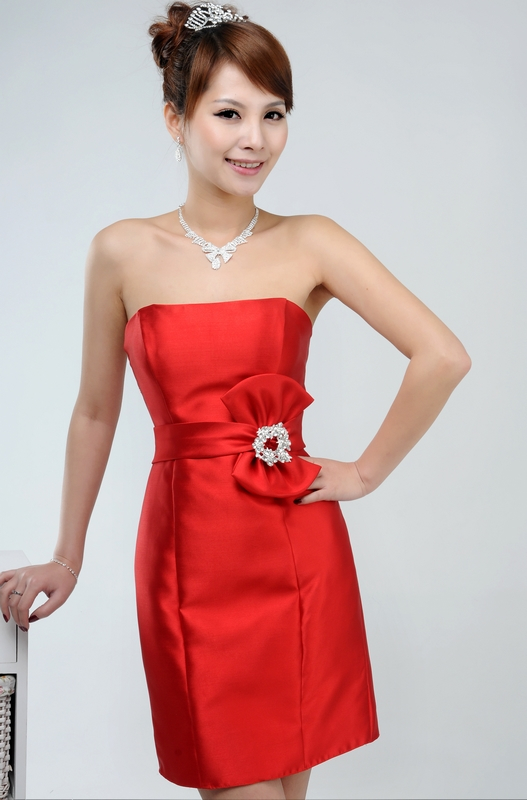 Short design formal dress slim fashion short skirt princess dinner party evening dress one-piece dress dq214