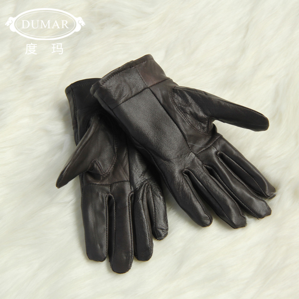 Short elegant design suede autumn and winter genuine leather gloves st0102