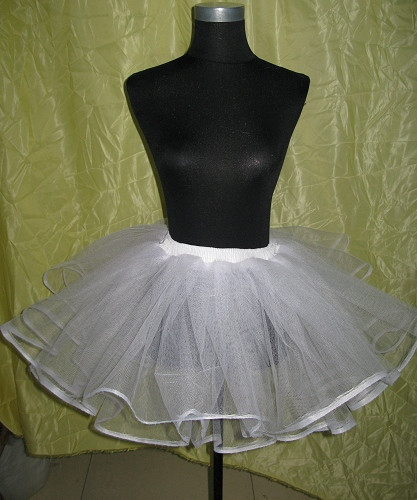 Short formal dress skirt white hard yarn small skirt little ballet skirt customize w12