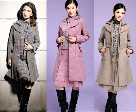 Short in size 2012 autumn and winter fashion long design overcoat outerwear piece set quinquagenarian skirt set