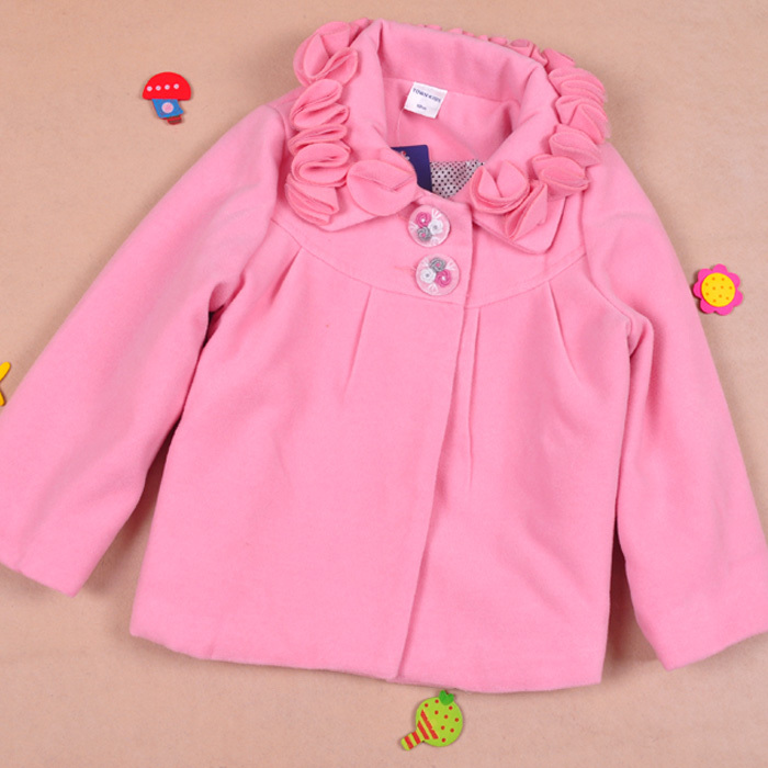 Short in size female child baby outerwear overcoat trench overcoat 7 - 9 years old