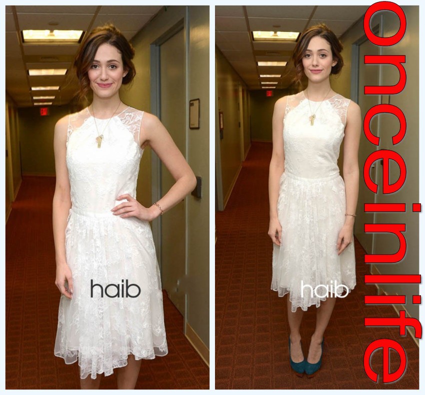 Short Ivory Emmy Rossum Inspired Haute Couture Evening Dresses 2013 Red Carpet Dress NEW Arrival Style
