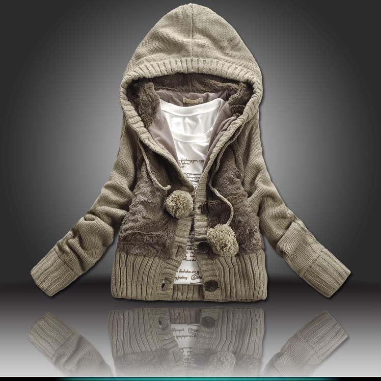 Short jacket female winter outerwear plush winter thick sweater clothes women's free shipping