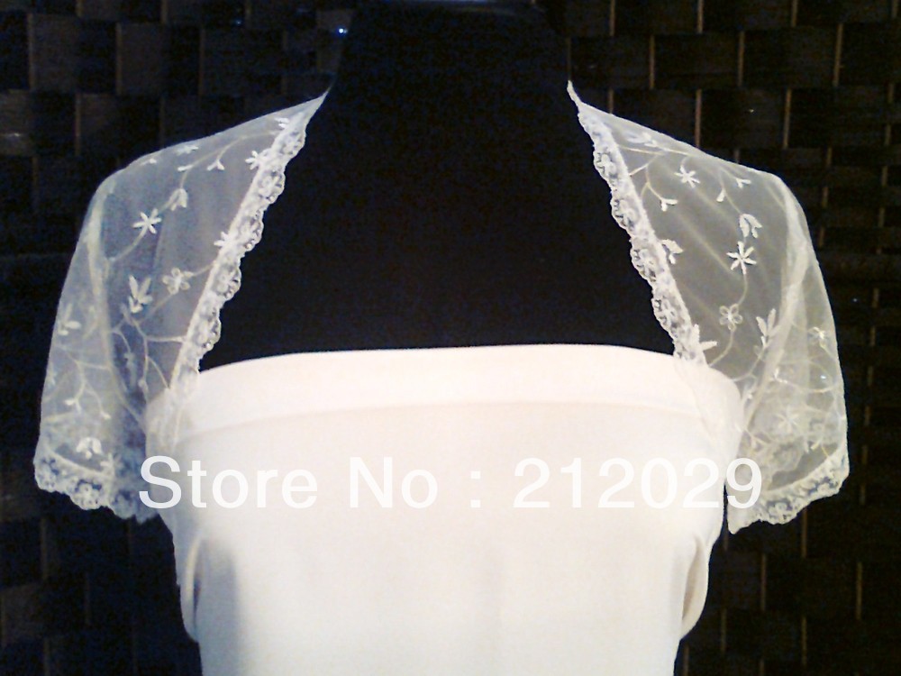 short sleeved Bridal Bolero/Shrug/Stole/Jacket Sizes