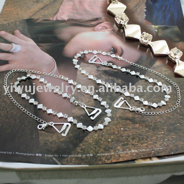 Shoulder Bra Strap!6pairs/Lot!BB172-085!Free Shipping!Fashion Rhinestone Metal Imitation Diamond Crystal Bra Accessories