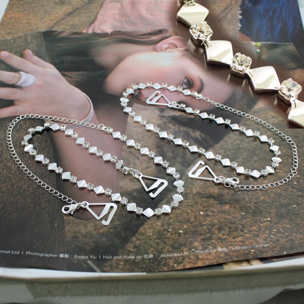 Shoulder Bra Strap!6pairs/Lot!BB172-085!Free Shipping!Fashion Rhinestone Metal Imitation Diamond Crystal Bra Accessories