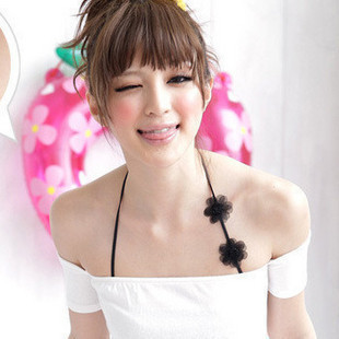 Shoulder strap candy color lace flower halter-neck cross bra underwear shoulder strap spring and summer hot-selling a704