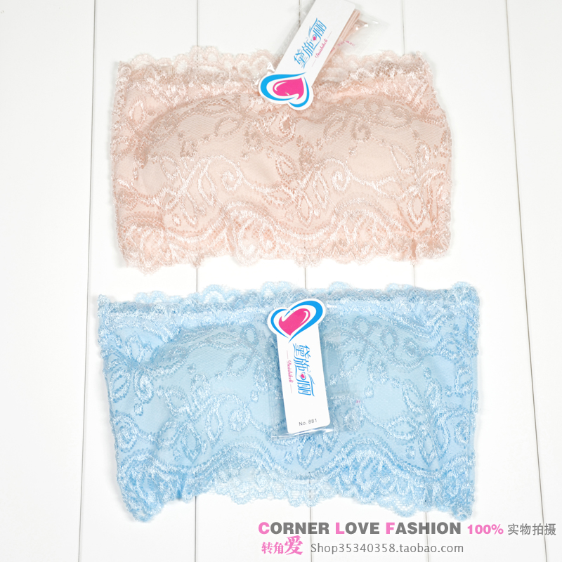 Shoulder strap fashion all-match lace embroidered tube top underwear tube top