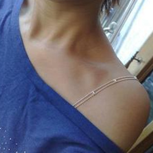 Shoulder strap metal double chain clip underwear bra shoulder strap underwear belt invisible belt pectoral girdle