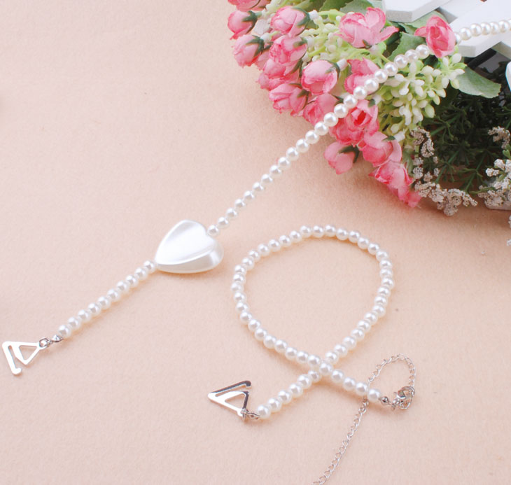 Shoulder strap rhinestone shoulder strap metal shoulder strap underwear pearl belt peach heart double-shoulder halter-neck