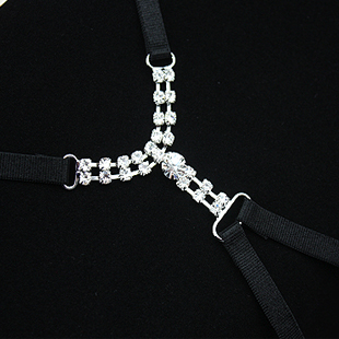 Shoulder strap sexy gorgeous formal dress rhinestone sparkling diamond behind the cross shoulder strap pectoral girdle underwear