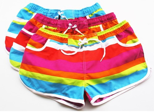 SHOW LK,2013 spring and summer new style,Rainbow striped short,For a variety of mix,casual shorts, slacks