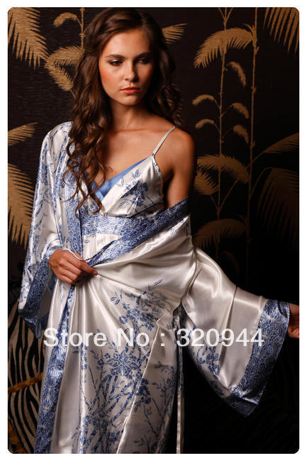 Shower Robe Women's Pajamas CPAM Popular Sleeping clothes of night dress Bathrobe 2 pcs size L XL 7509