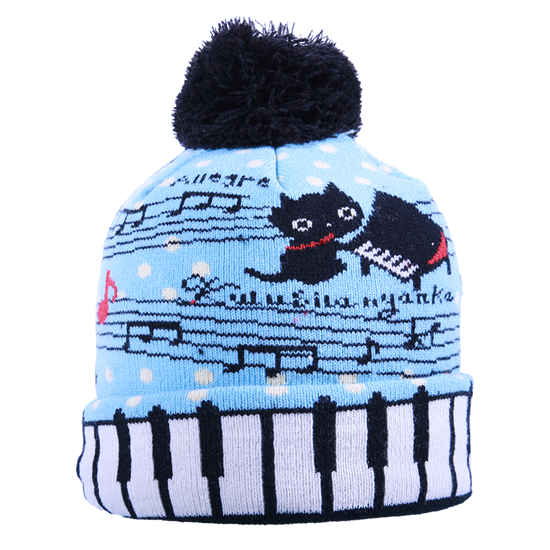 Siggi autumn and winter music child hat female winter knitted warm hat