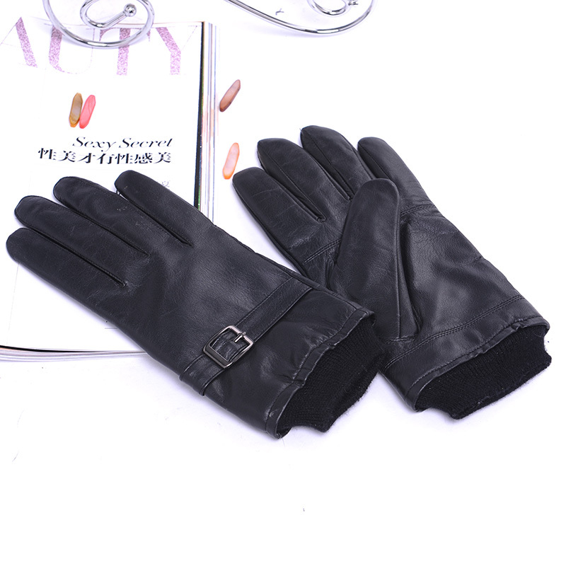 Siggi brief casual suede  genuine leather  autumn and winter thermal repair medium-long gloves
