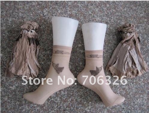 Silk stocking/Women Velvet Anti-off silk Socks/Jacquard Pattern(CW-S3400)