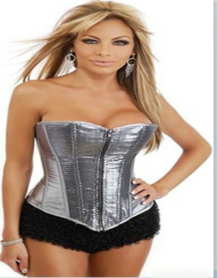 Silver beautiful corset, popular shapers for women