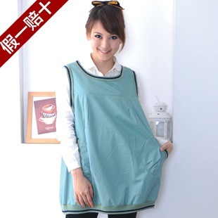 Silver fiber radiation-resistant maternity plus size maternity clothing vest