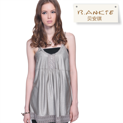 Silver fiber spaghetti strap radiation-resistant maternity clothing maternity radiation-resistant baq312c spaghetti strap top