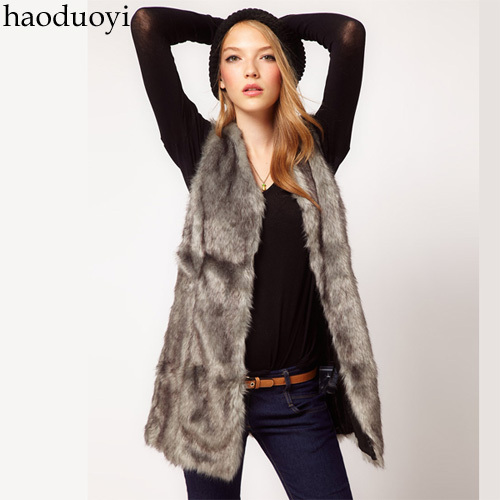 Silver fox wool sleeveless fur vest wool fur coat 6 full