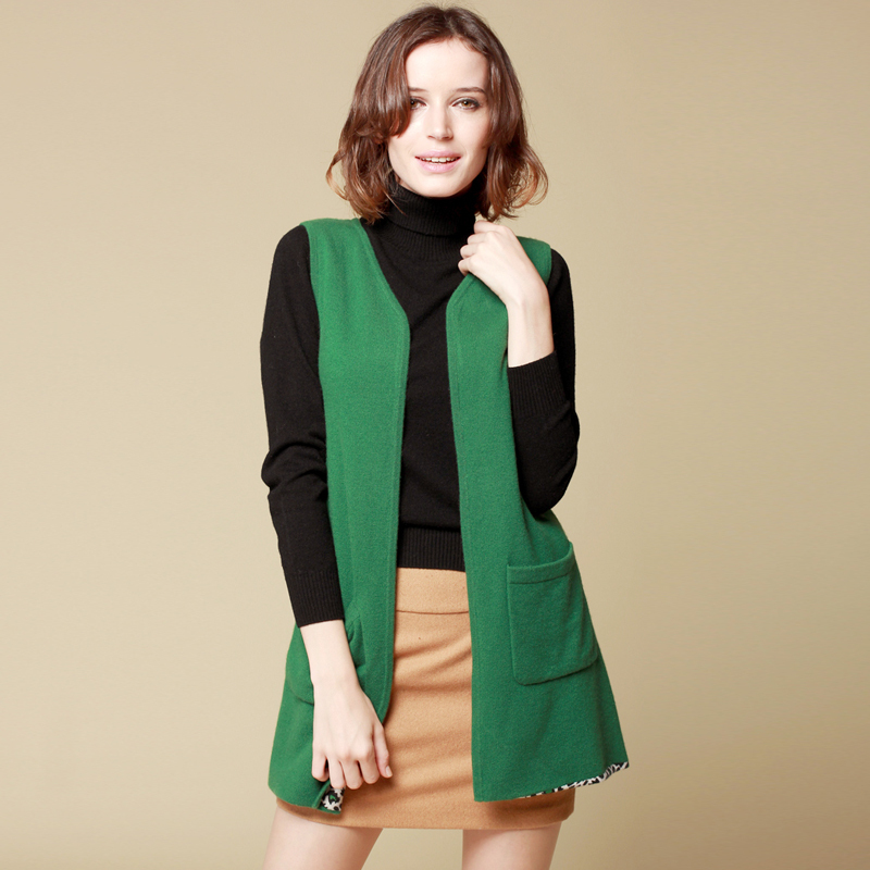 Silver ordovician cashmere 2012 solid color fashion cashmere vest cardigan cashmere