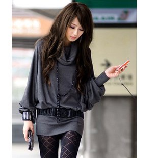 Simple Fashion 2012 New Autumn Dress,Lantern Long Sleeve,Temperament Cotton Women Wear 1616-02B36