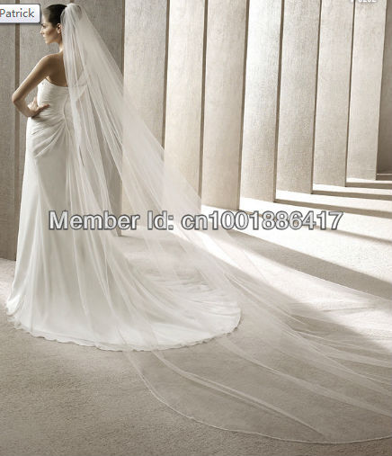 Simple White One-Layer  Tulle Wedding Veils And Comb