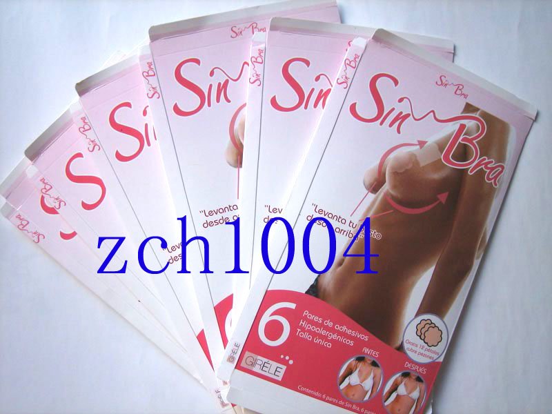 Sin Bra /Breast Lift Bra Tape /Lifts Bra/Free shipping 30 Pairs/lot(one pack=6pairs)