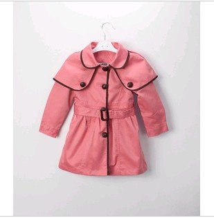 Single breasted Korean version Windbreaker children girl's pretty outerwear for spring and autumn