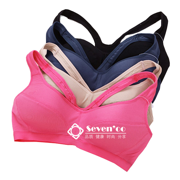 Single spring and summer women's underwear mesh tank wireless thin breathable sports bra