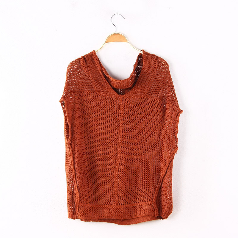 Single vest cutout solid color V-neck sleeveless sweater vest 2012 spring women's