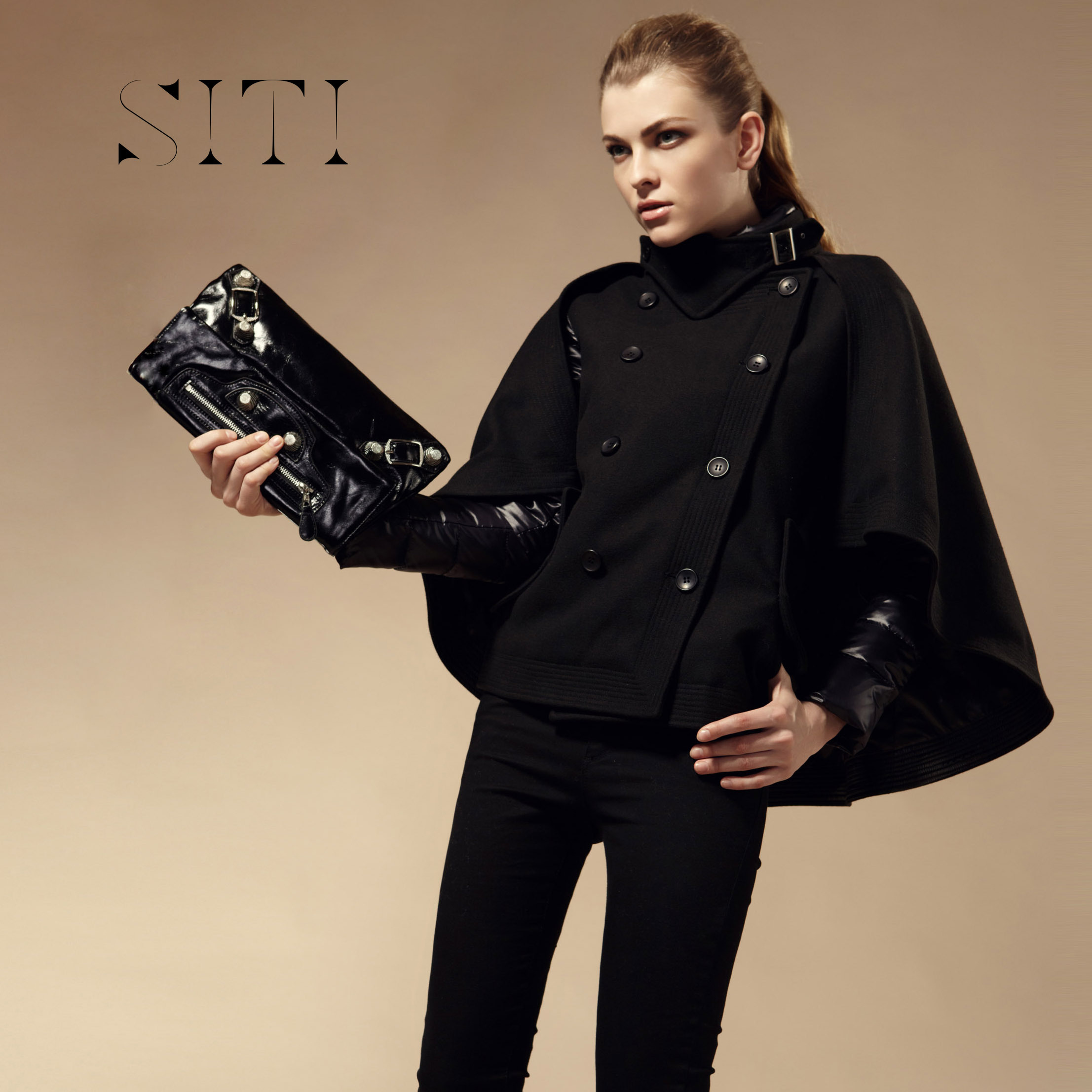 Siti 2012 winter fashion woolen poncho casual women's down coat plus size available